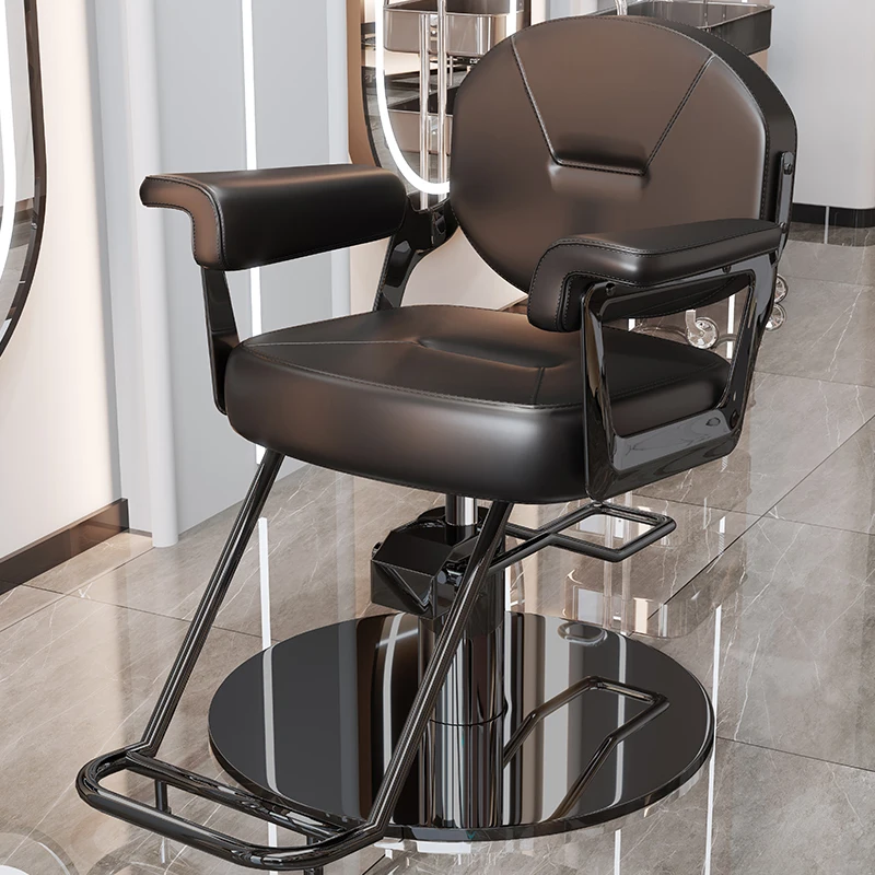 Online Celebrity Barbershop Barber Chairs Lift Hair Salon Specific Simple Barber Chairs Ergonomic Salon Furniture Muebles FYBC