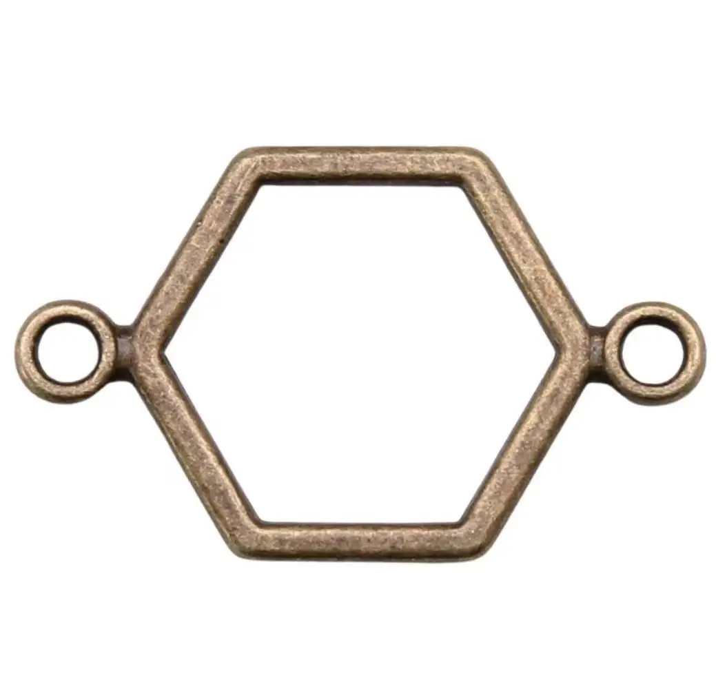 

40pcs 19x13mm hexagon connector for making accessories HW2508