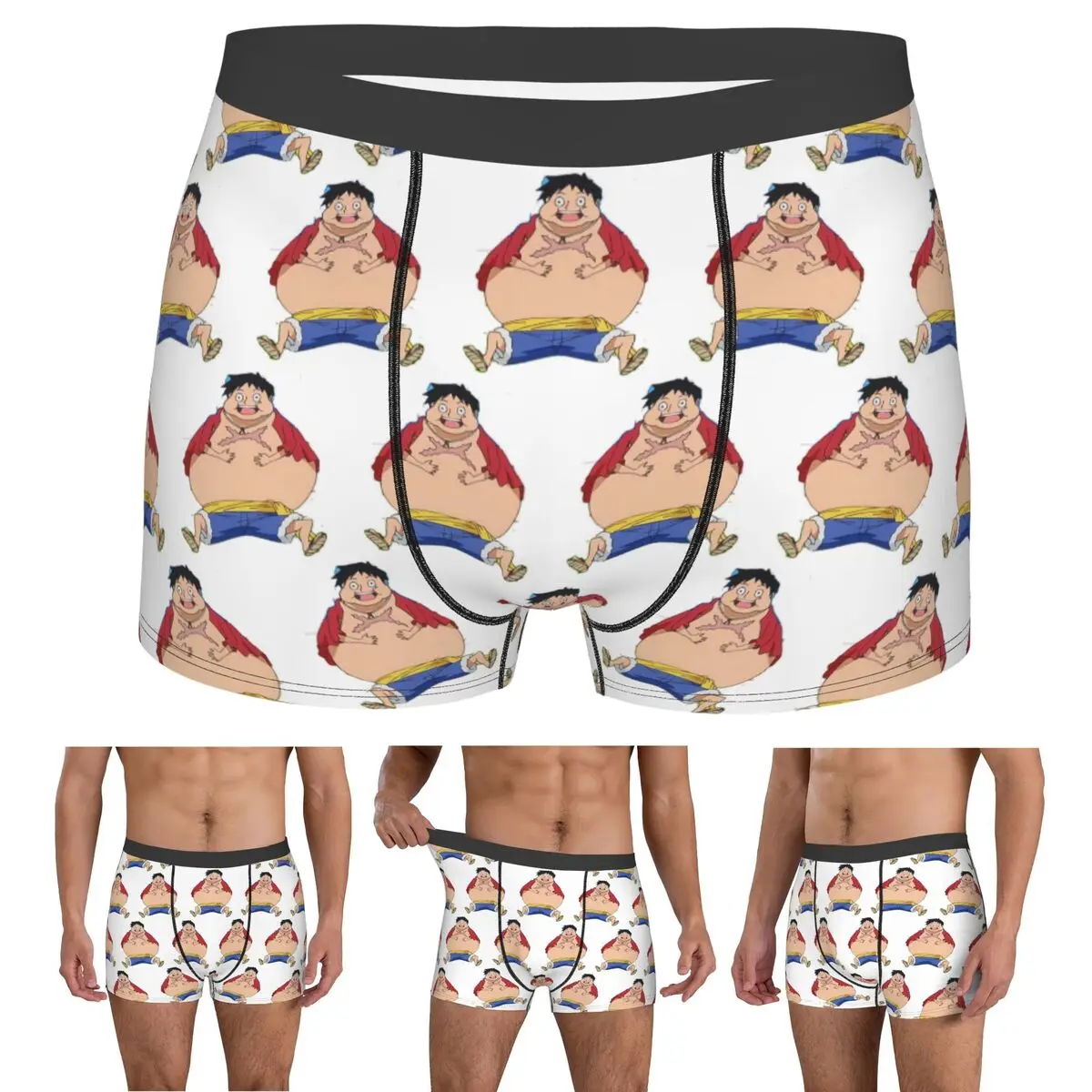 

Boxer Underpants Shorts Fat Luffy Panties Men's Ventilate Underwear for Homme Man Boyfriend Gifts