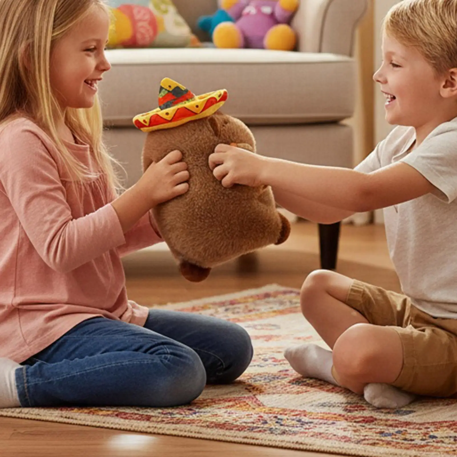 Capybara chantant jouet électrique interactif en peluche poupée électronique en peluche pour garçons filles centres de garderie vacances d'anniversaire