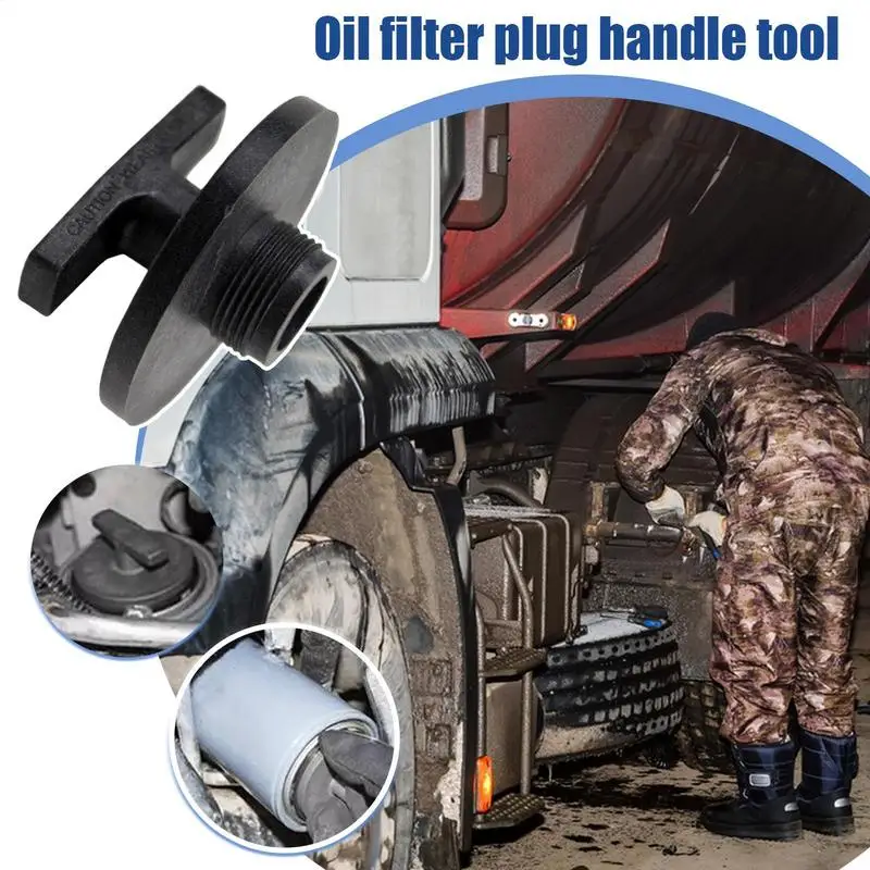

Oil Filter Plug Tool 57180 Oil Filter Stopple Tool Replacement Heavy Duty Vehicle Engines Repair Supply for Workshop Factory