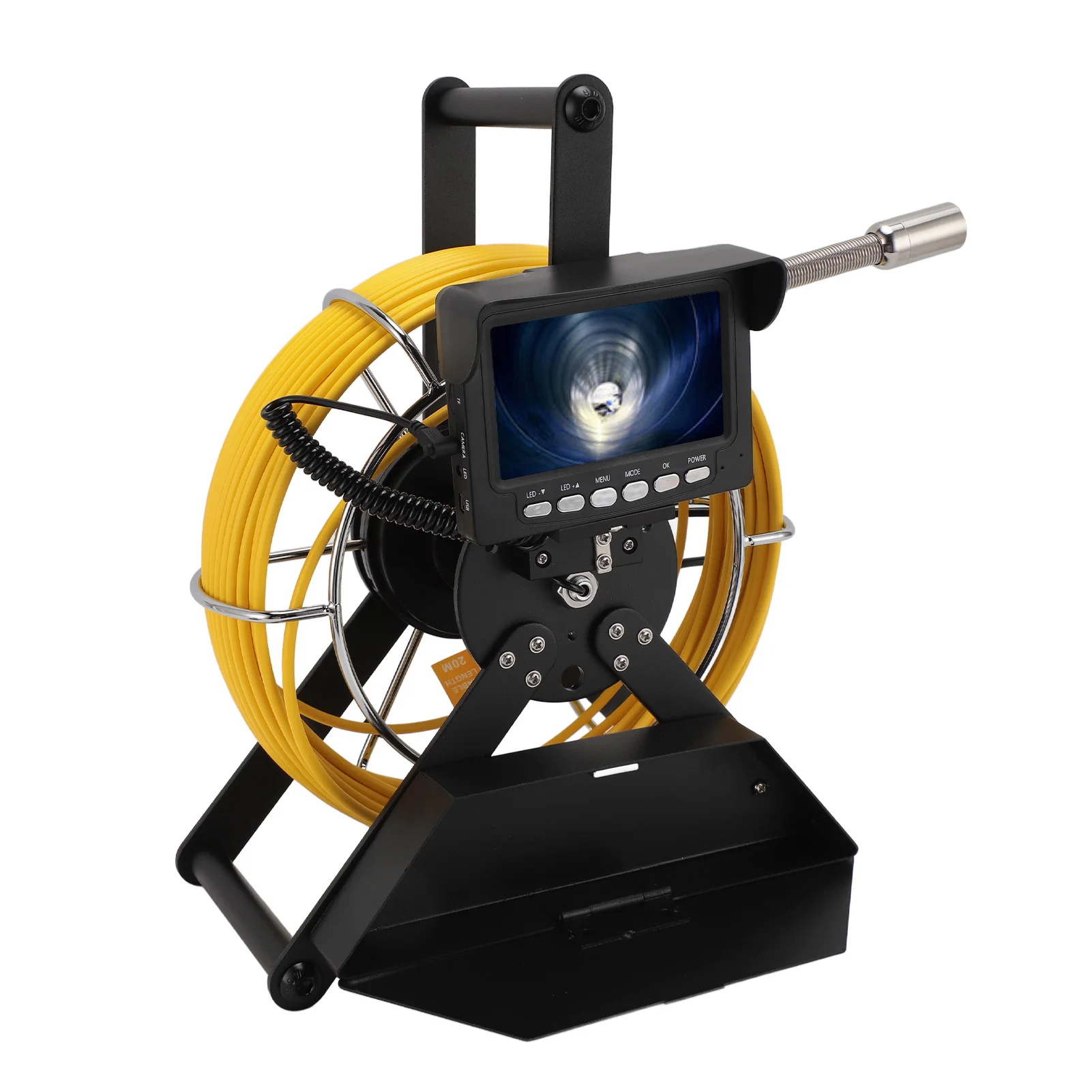 كاميرا فحص الأنابيب حاجب من الشمس 4500 مللي أمبير في الساعة IP68 كاميرا فحص Borescope لخط أنابيب إمداد المياه لنظام فراغ خط الأنابيب