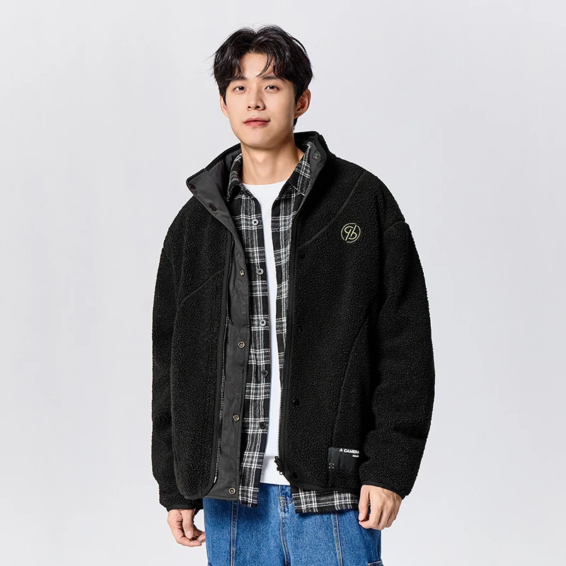 Semir Coat Men 2024 New Winter Three-Defense Technology Double-Sided Wear Loose Stand Collar Jacket