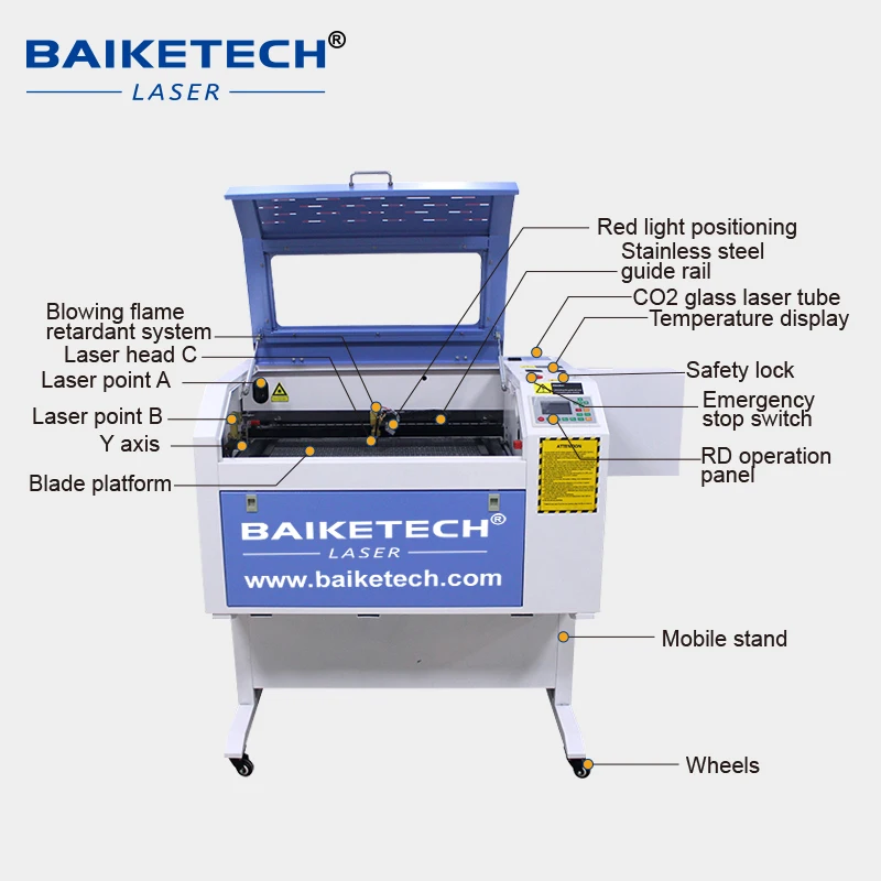 Co2 الليزر حفارة عالية الدقة Co2 النقش بالليزر آلة قطع للبلاستيك الاكريليك الخشب النسيج 40 واط 50 واط 60 واط 80 واط 100 واط 130 واط
