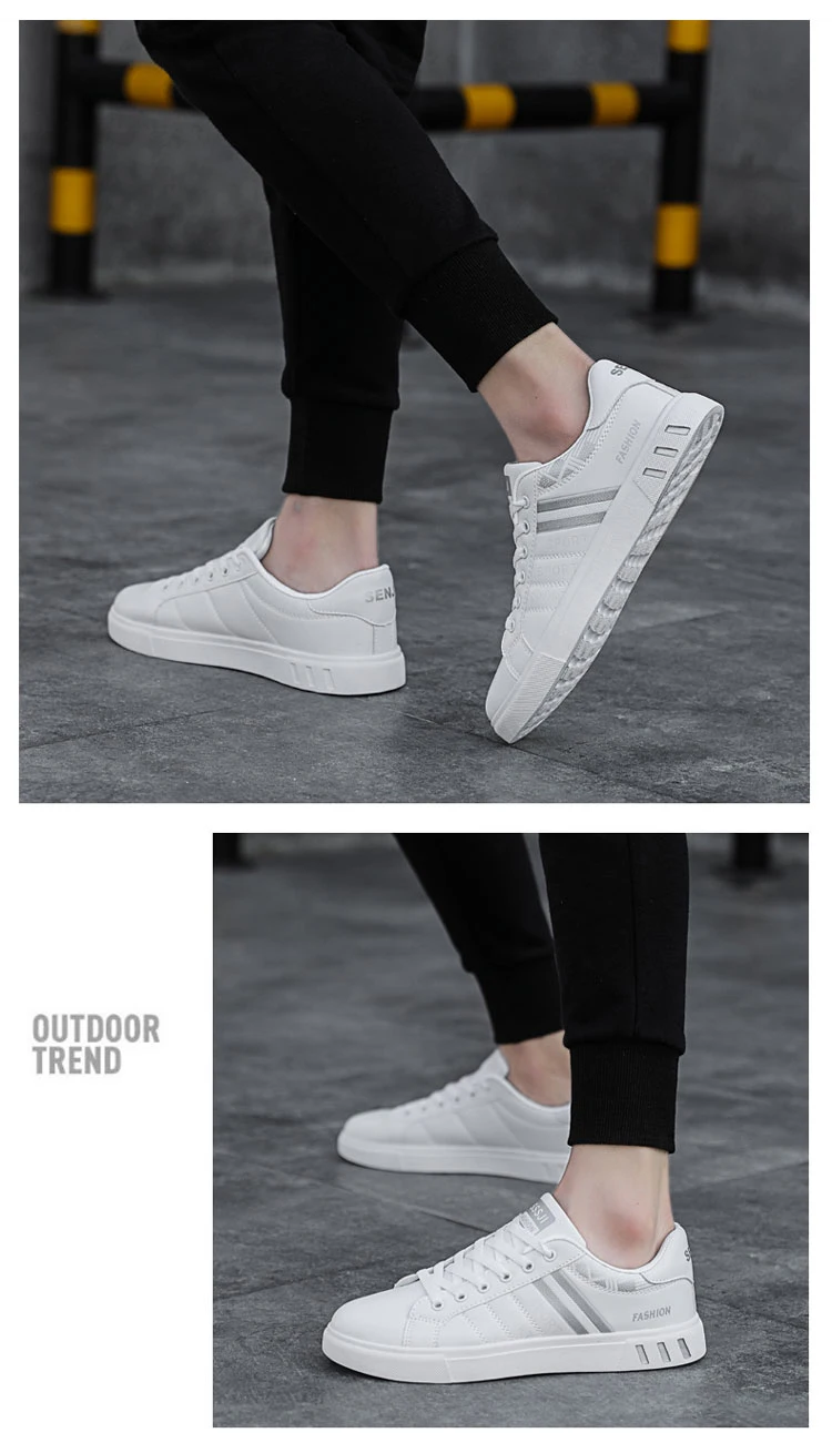 Herren-Herbst-Freizeitsneaker, Skate-Schuhe mit Streifendesign, Bieten Guten Komfort, Atmungsaktiv und Bequem – Detail 12