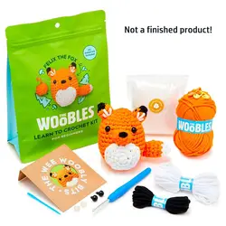 Beginner Crochet Kit with Crochet Hooks Yarn Set DIY Crochet Stuffed Animal Kits