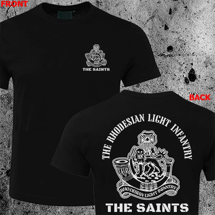 Commando Rhodesian Light Infantry War Army Military T-shirt Short Sleeve Casual Shirts