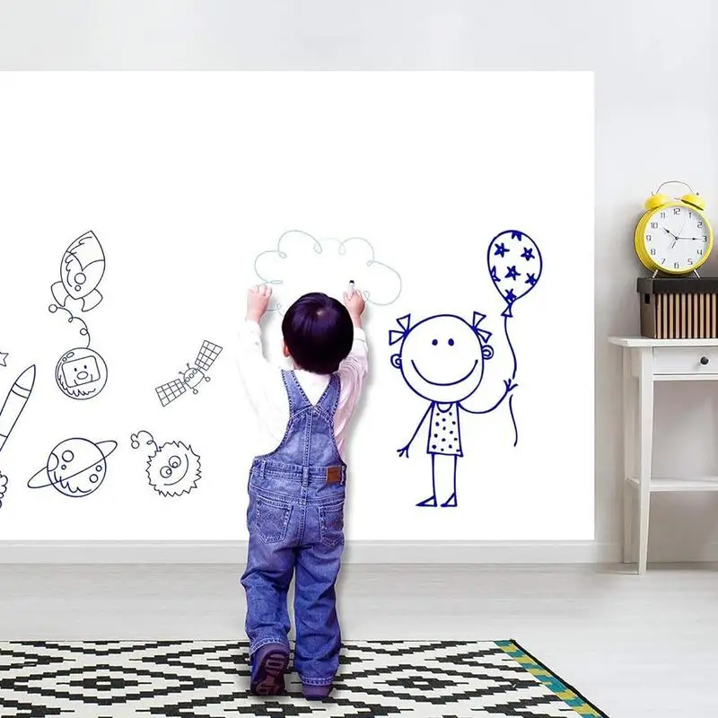 eletrostatico whiteboard wall stickers removivel infantils household writing board nao machuca a pintura da parede prancheta 01