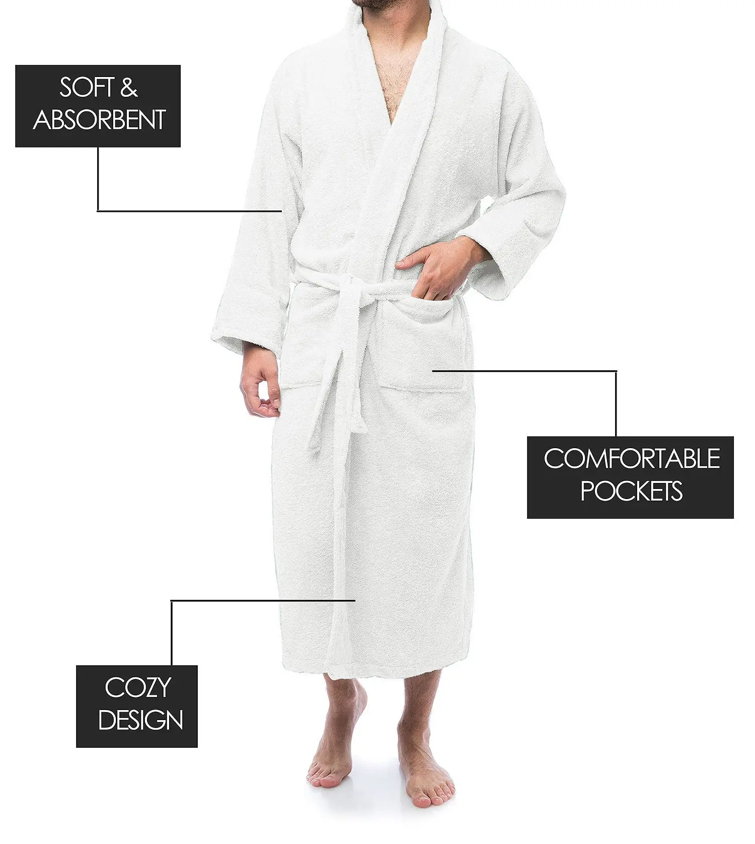 Hotel Terry Bathrobe Women Solid Long Sleeve Turn Down Collar Ladies Dressing Gown Pockets Winter Absorb Water Kimono For Female