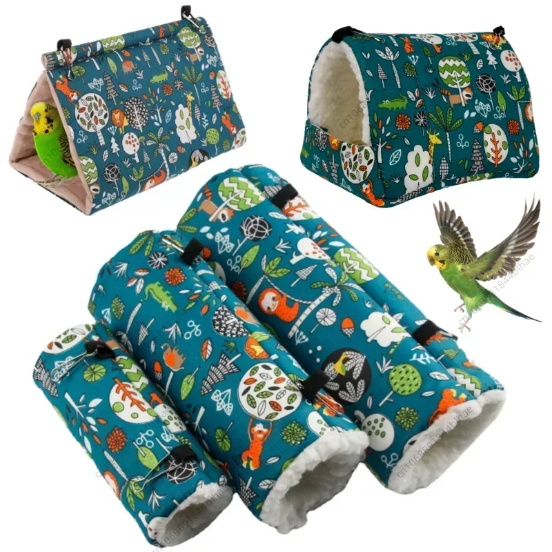 Parrots Squirrels Hamsters Honey Fluffy Birds Velvet Winter Warm Cotton Toy Hammock Passage Tunnel Pet Products Hamster Tent