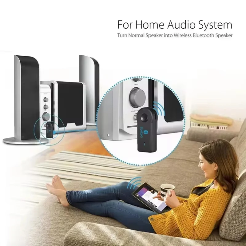 Bluetooth Aux Car Handsfree Kit 3.5mm Wireless Aux To Bluetooth Adaptor Audio Music Receiver Mini MP3 USB BT V3.0 Player New