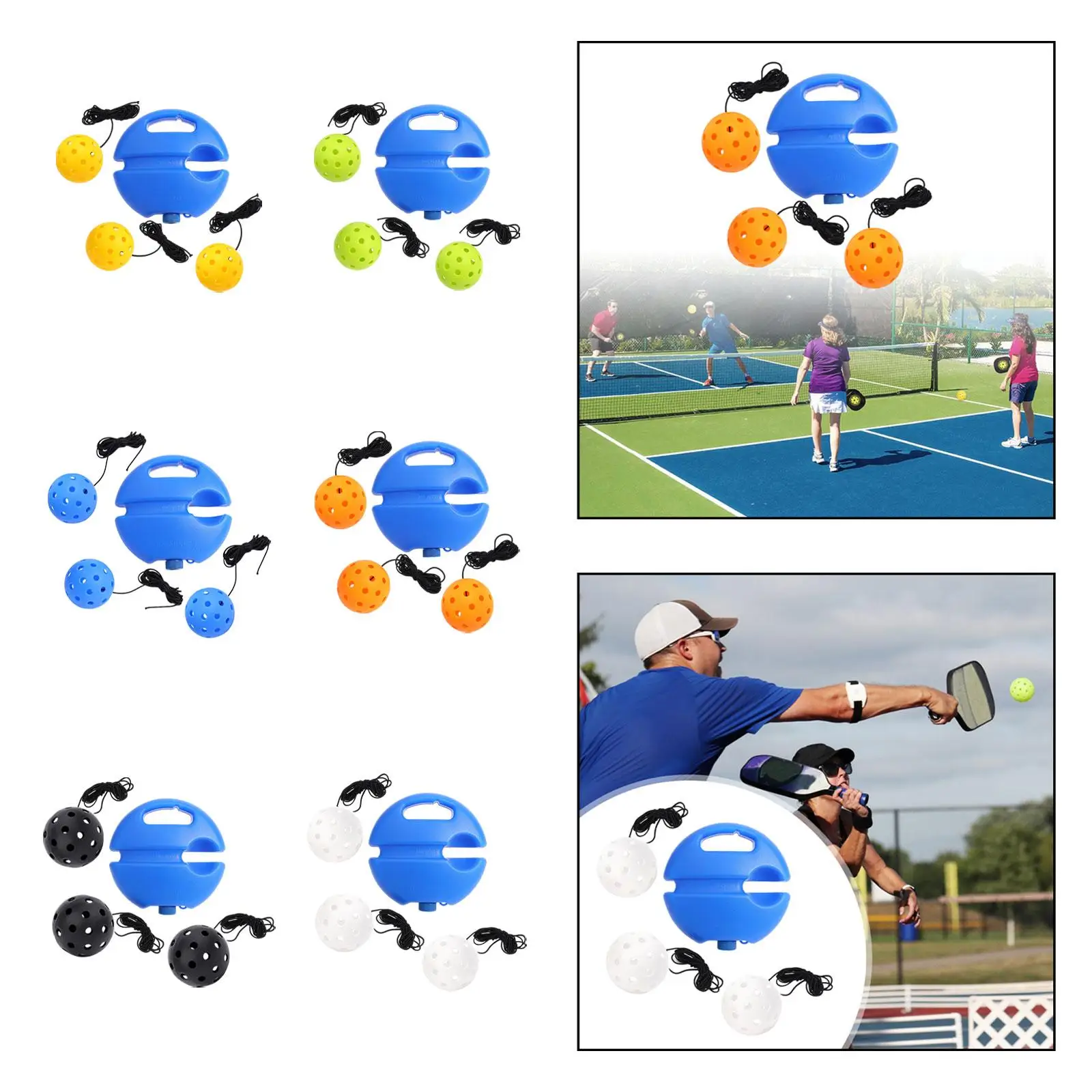 

Pickleball Improve Speed with Pickleball Ball Partner Sparring Device Pickleball Training Base for Single Player,