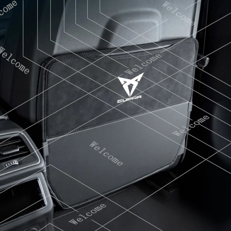 New Car Seat Back Protector Mat Anti Kick Pad Velcro Strap For Seat Cupra Ateca Born Leon IBIZA Raval Formentor Auto valve core