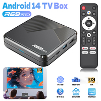 New 2025 Smart TV Box R69 PRO Allwinner H728 Android 14 WiFi 6 Bluetooth 5.0 8K Support USB 3.0 1000M Ethernet 3D Voice Control
