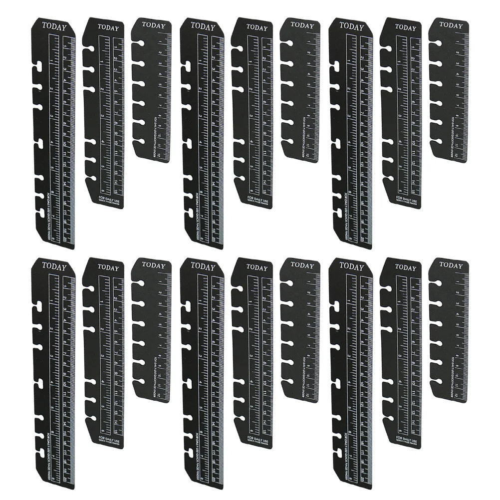 

18 Pcs Loose-leaf Bookmark Ruler Multi-function Planner Supply Household Portable Plastic Page Marker