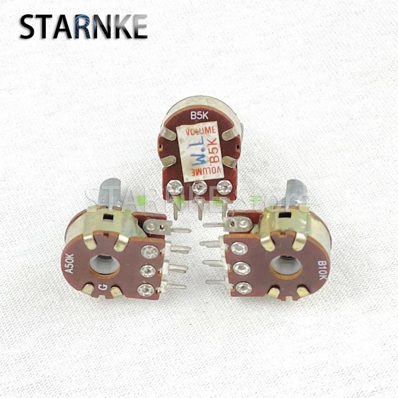 3PCS 16 Type 6-Pin Double B5K B10K A50K Amplifier Audio Speaker High And Low Gain Volume Potentiometer