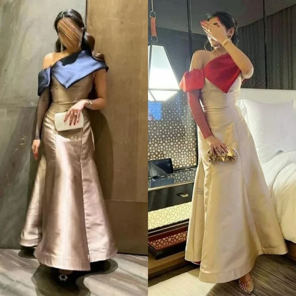 

Платья для выпускного вечера по индивидуальному заказу, классическое атласное платье трапециевидной формы без бретелек для торжественных случаев, роскошное платье в Дубае для женщин, вечернее платье abito cer