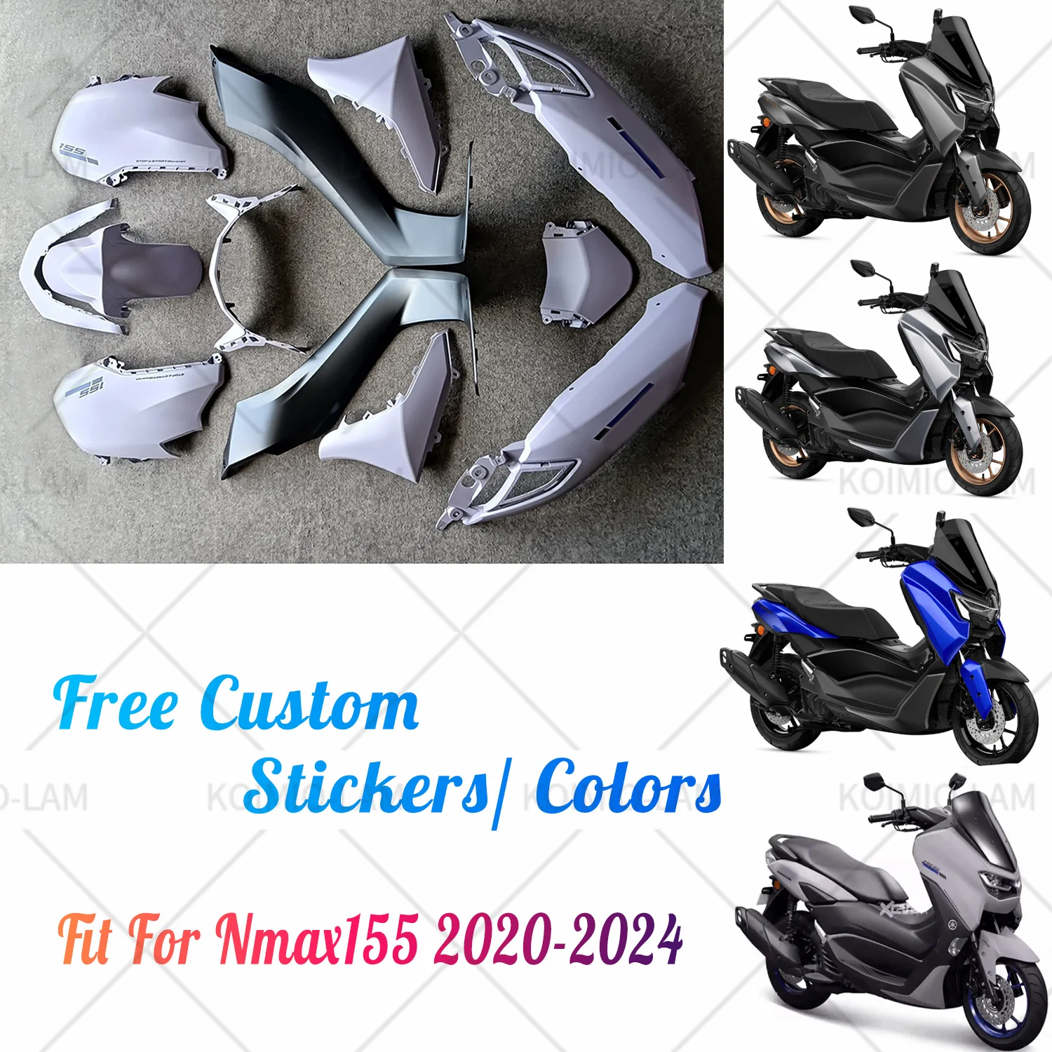 Kit Carena Completa Moto NMAX 155 2020-2024 Compatibile con YAMAHA NMAX155 2021 2022 2023