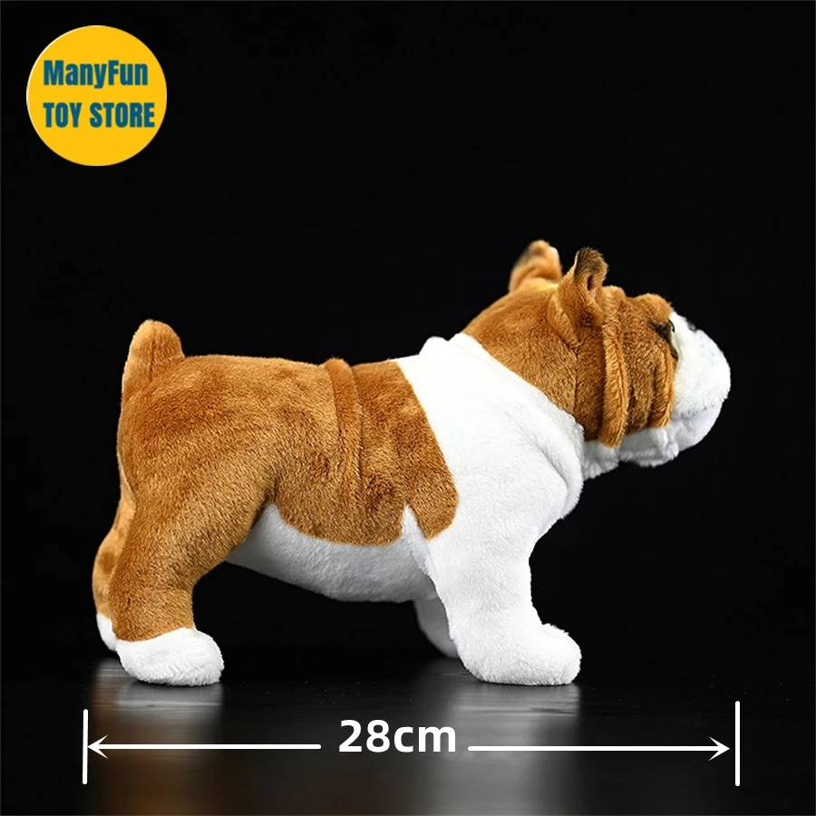 Bulldog High Fidelity Pit Bull Terrier Plushie Dogs Plush Toys Lifelike Animals Simulation Stuffed Doll Kawai Toy Gifts For Kids