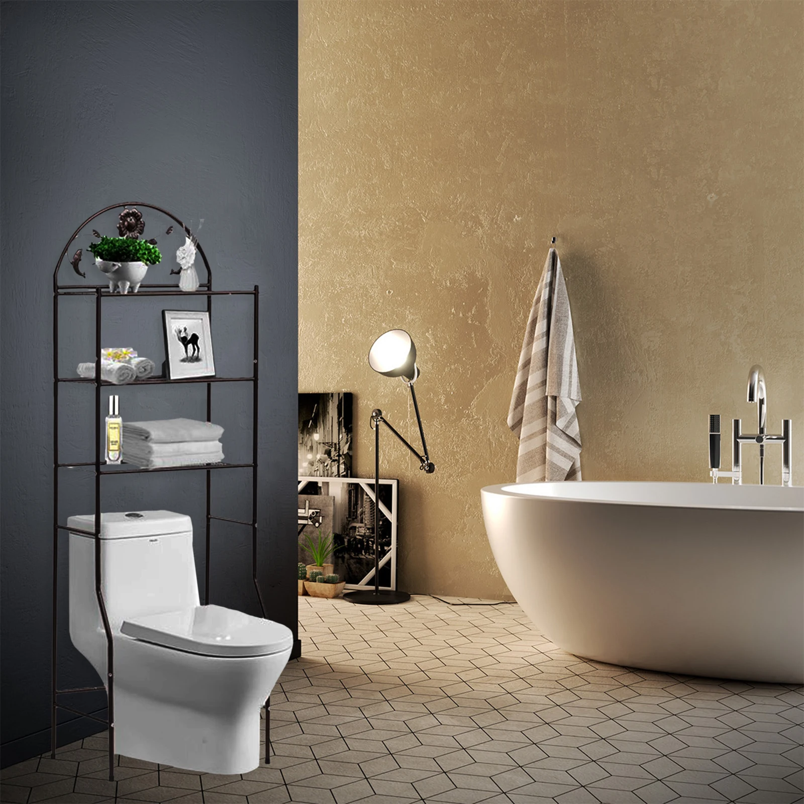 3 Tier Bathroom Over The Toilet Space Saver Bathroom Storage Organizer Free Standing Toilet Shelf Rack