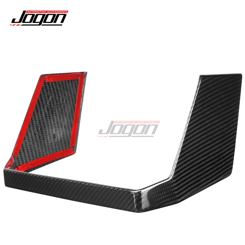 ل تسلا Cybertruck Cyberbeast 2024 2025 ألياف الكربون سيارة الداخلية شاشة عرض خلفية غطاء اللوحة السفلية اكسسوارات الكسوة