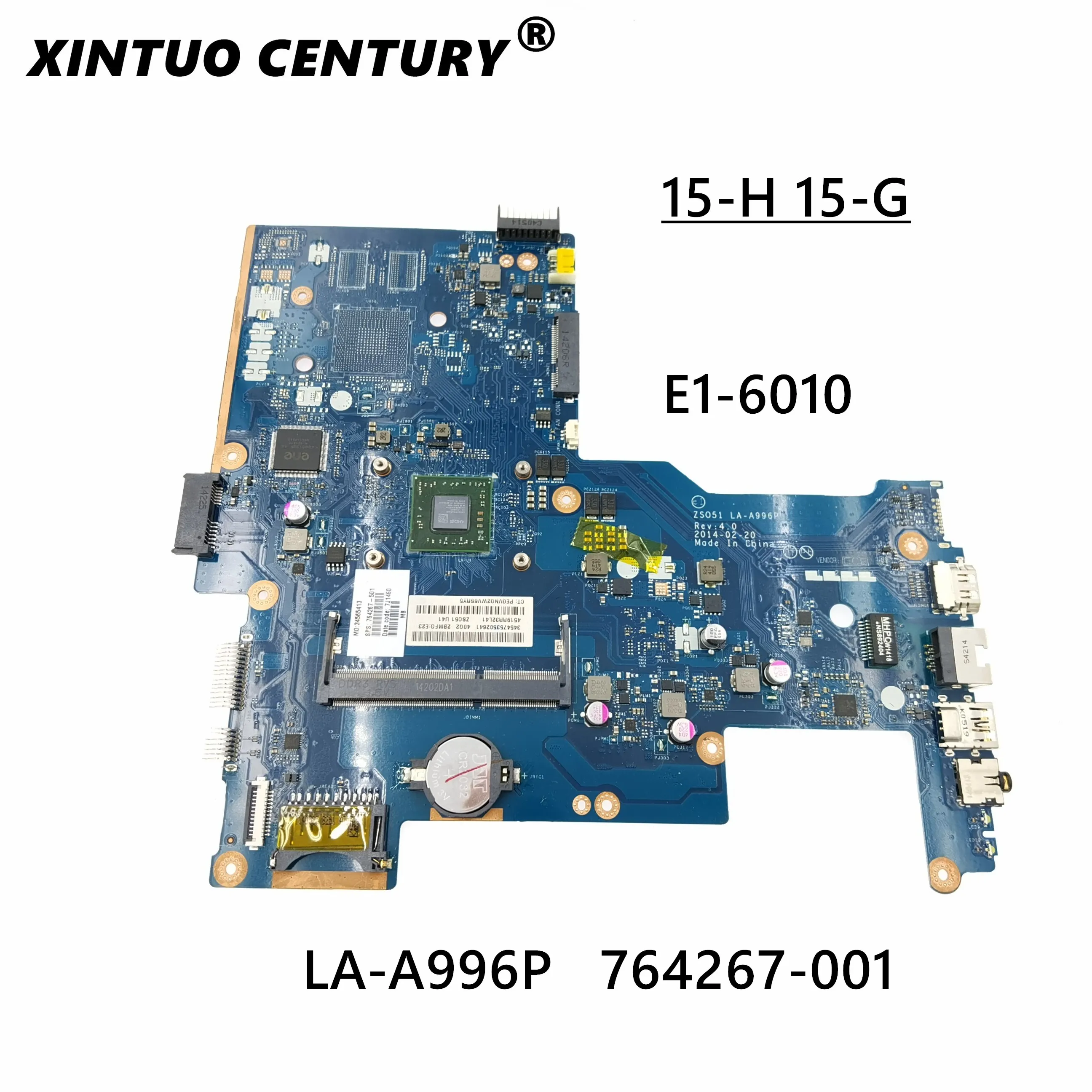 

For HP 15 15-G 255 G3 15Z-G000 Laptop Motherboard 764267-001 764267-501 764267-601 LA-A996P with EM60 notebook pc 10 E1-6010