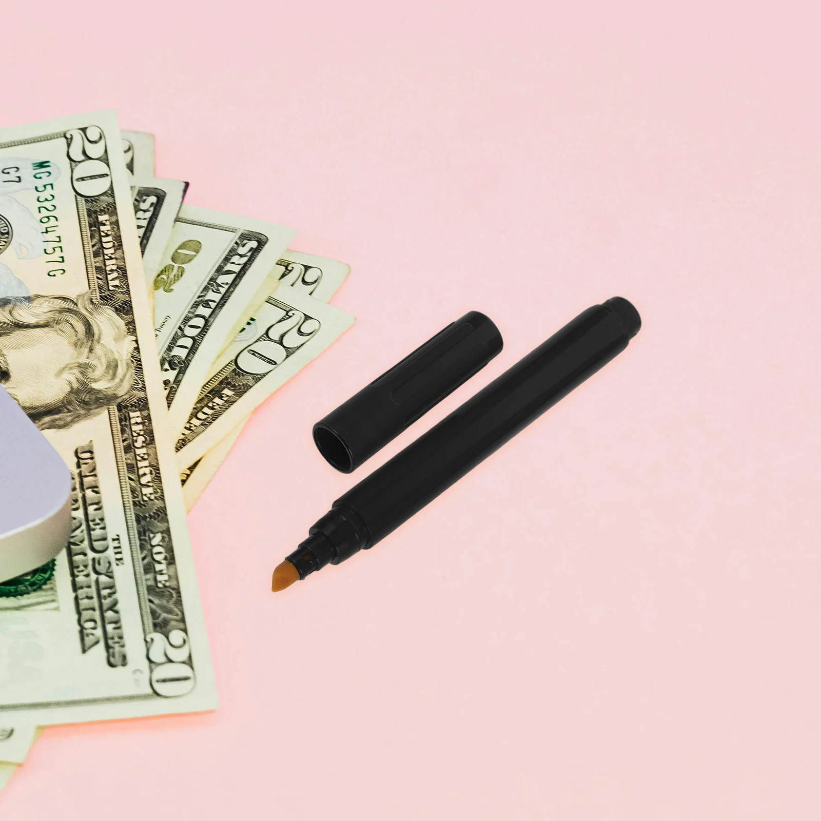 

4Pcs Portable Counterfeit Detection Pen Slant Tip Money Checker Bill Marker Currency Verification Authenticity Tester