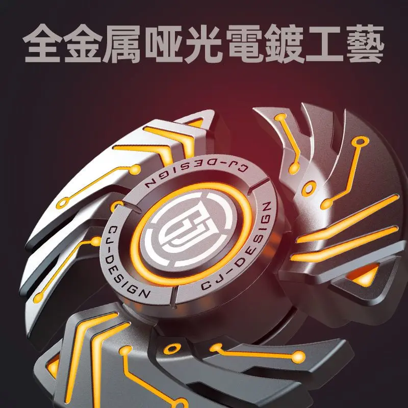 New Luminous Zinc Alloy Light Up Fingertip Spinner Metal Portable Hand Gadget Smooth Rotation Stress Relief Fidget Toy