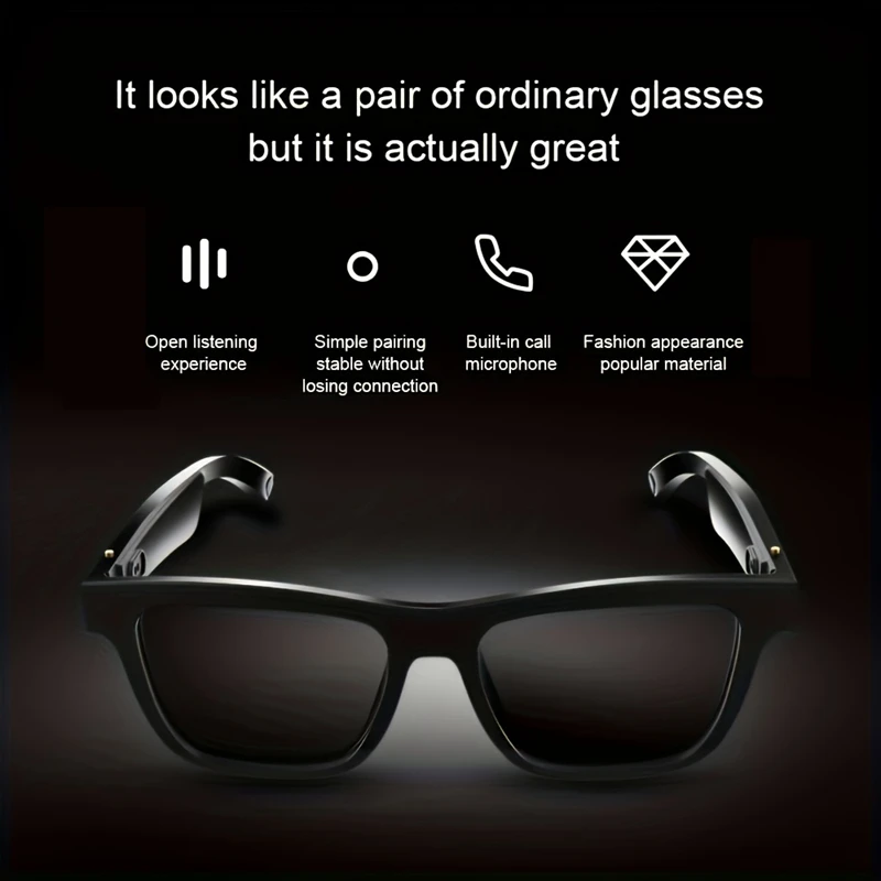 Lenovo Smart Bluetooth Glasses Men's Sungglasses Calling Hands-Free BT Music Outdoor Electric Scooter Ride Lentes Inteligentes