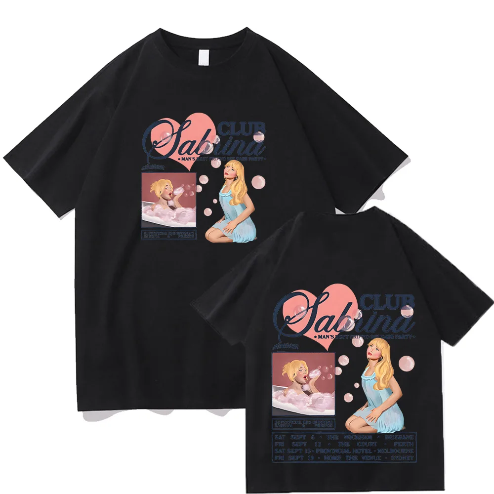 تي شيرت سابرينا للرجال أفضل صديق للحفلات نادي سابرينا كاربنتر لمحبي الهدايا تي شيرت Y2k Kawaii ملابس قطنية مريحة للجنسين #6