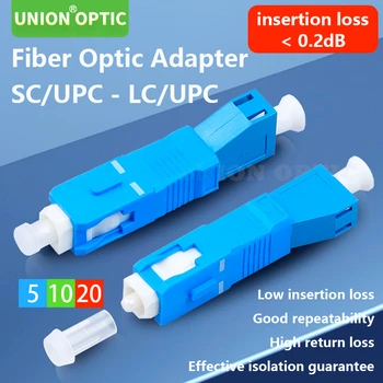 5/10/20pcs SC male to LC female single mode hybrid optical adapter Fiber optic adapter converter replacement sensor