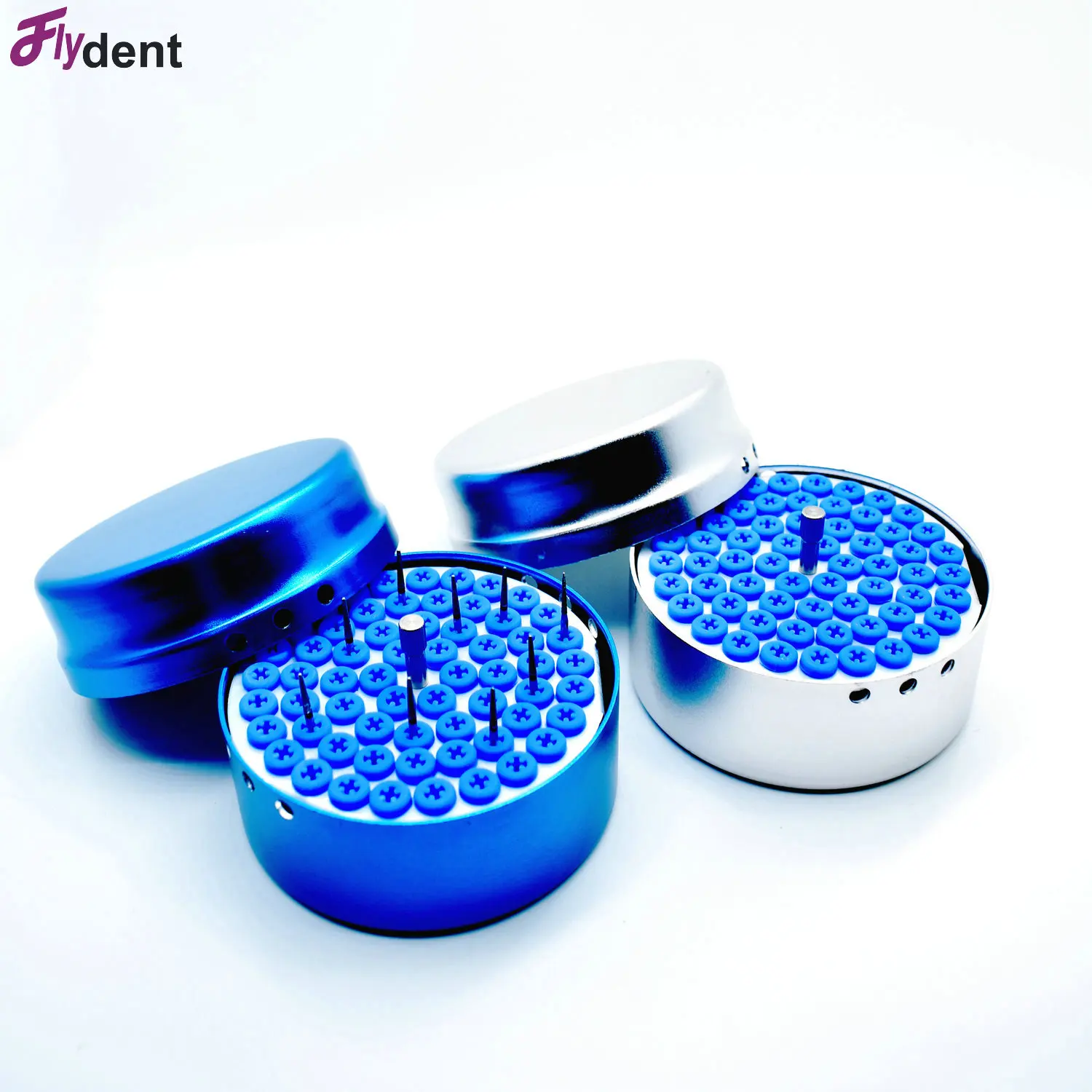 Dental Burs Holder 62 holes Cleaning Stand 135℃ Autoclavable Sterilizable Burs Box For High/Low Speed Dental Burs Drills