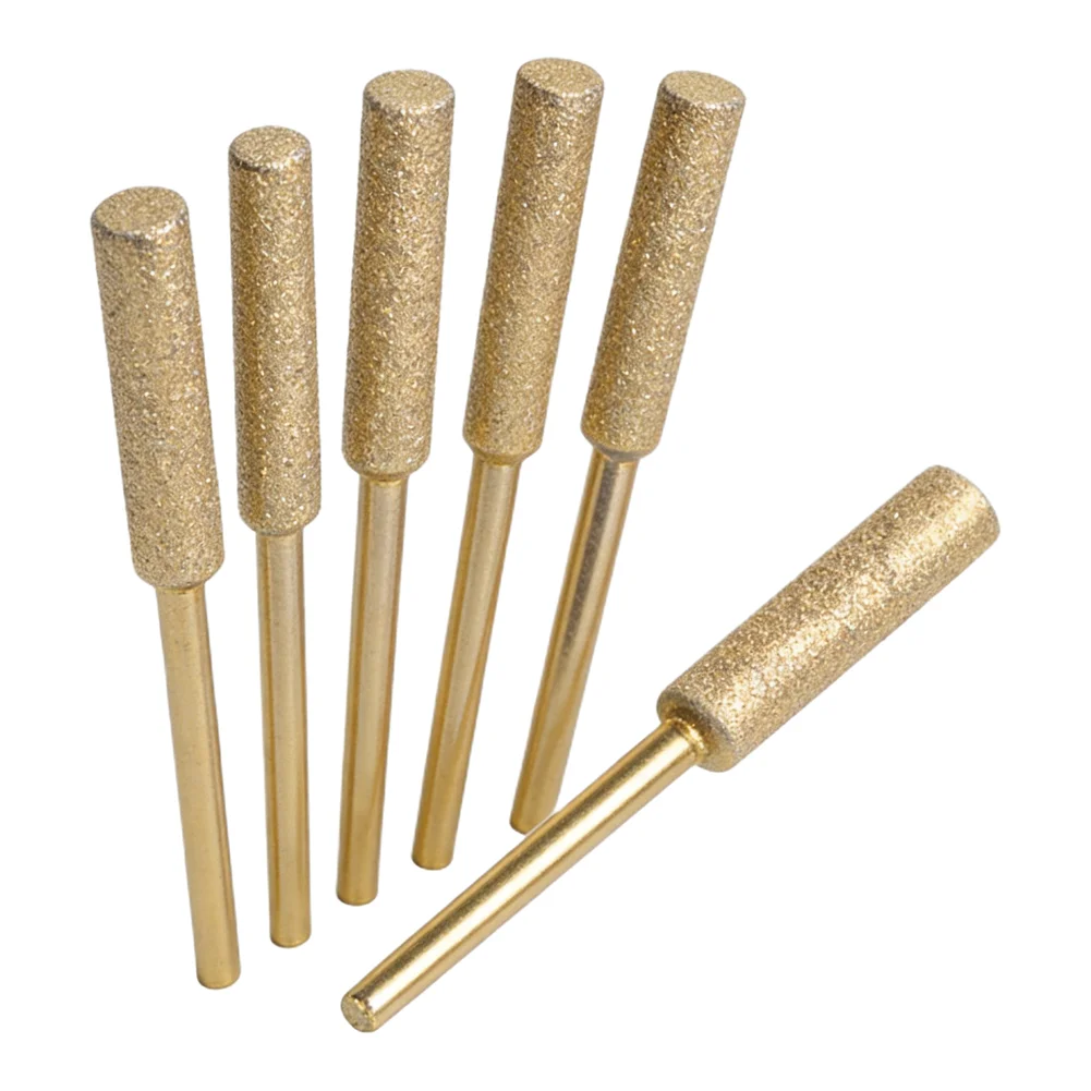 Replacement Set of 12 Cylindrical Burr Stones for Chain Saw Sharpening Compatible with Electric Chain Saw Sharpening Tools