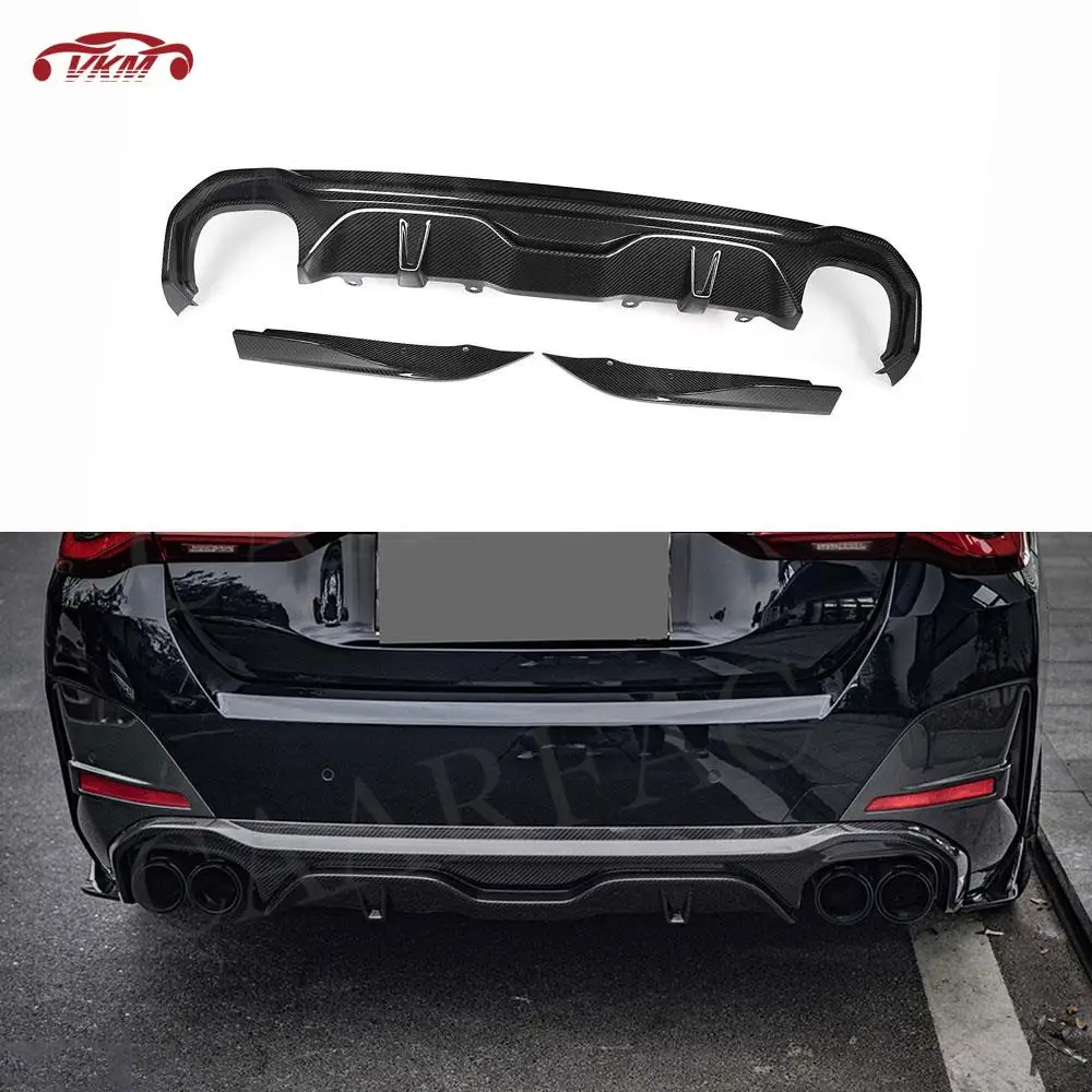 

Rear Bumper Lip Diffuser Spoiler Side Splitters Dry Carbon Fiber for BMW 4 Series G26 M Sport Sedan 2020+ FRP Car Accessories