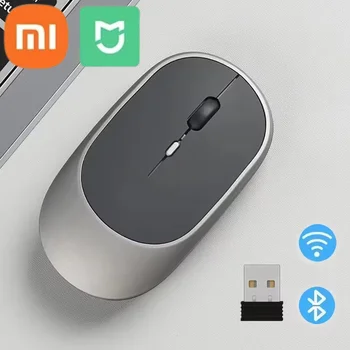 Xiaomi Mijia เมาส์ไร้สายรองรับบลูทูธ 2.4G เมาส์เงียบปรับ DPI การออกแบบตามหลักสรีรศาสตร์ USB ชาร์จเมาส์สําหรับเล่นเกม