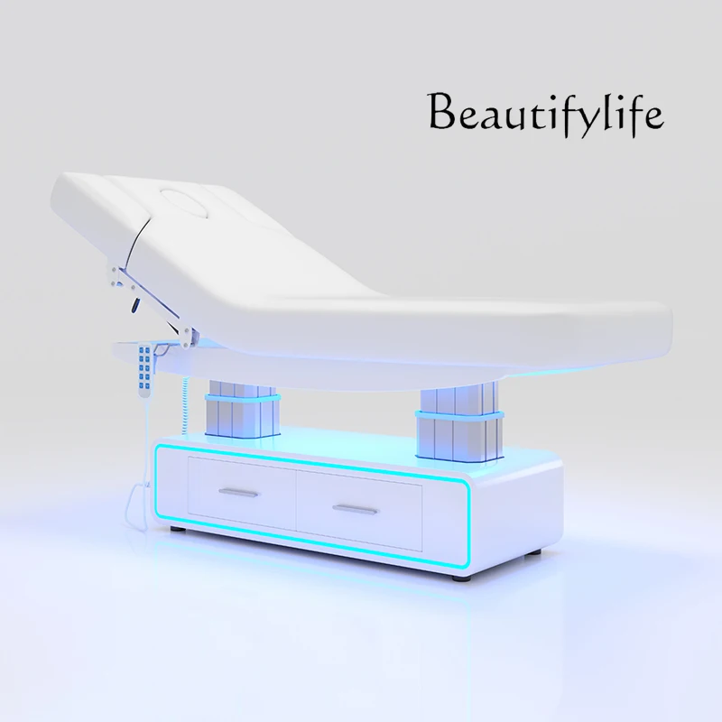 Electric beauty bed Beauty salon special thermostatic heating massage bed Spa multi-functional embroidery bed