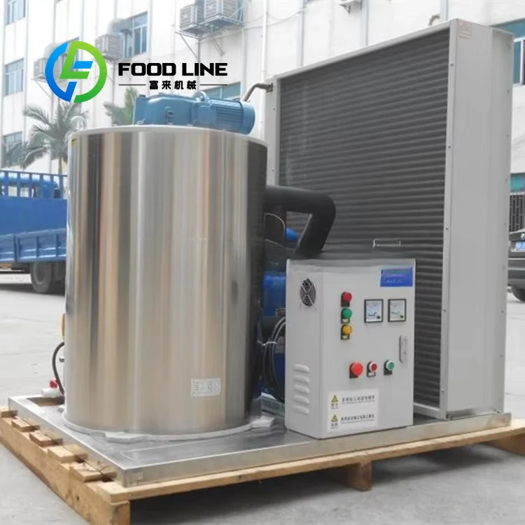 Industrial Flake Ice Maker, Flake Ice Machine to Make Pure, Powder-less Flake Ice