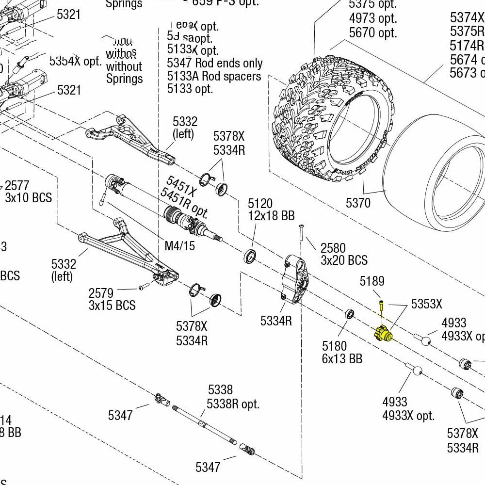 Alloy #5353X Splined  Widen Wheel Hubs With Threadlock 17mm HEX Wheel Hubs For RC Traxxas 1/10 Summit REVO 3.3 T-Maxx Slayer