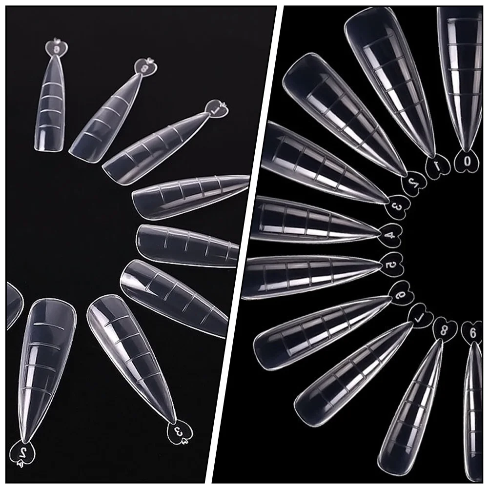 

100pcs Crystal Nail Plate Durable Lightweight Unique Design Nail Tip Art Accessory White Beauty Supplies Woman Manicure Tool