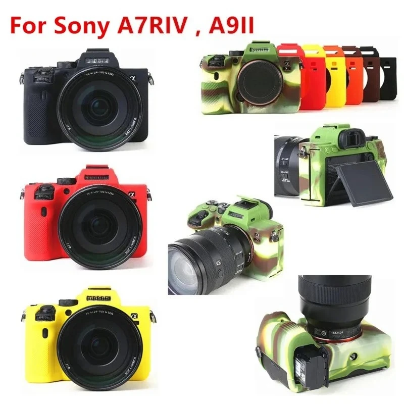 

Armor Skin Silicone Protective Cover，Shockproof Mirrorless Storage Pouch For Sony A7M4 A7IV A7C ZV1 A7S A7R A9II A9M2