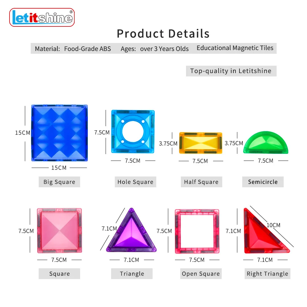 Magnetyczne Klocki Konstrukcyjne Płytki Magnetyczne Zestaw Budowlany Prezent Urodzinowy dla Dzieci Dziewczynki STEM 3D DIY Edukacja Montessori 3 12 Lat