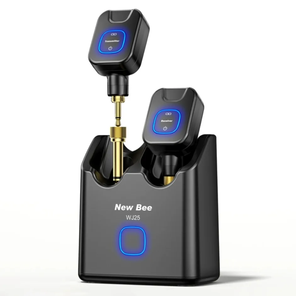 M-VAVE SWS11 Wireless Guitar System 5.8GHz Digital Transmitter Receiver, 24bit/48kHz Audio, ＜4.6ms Low Latency, 6 Channel