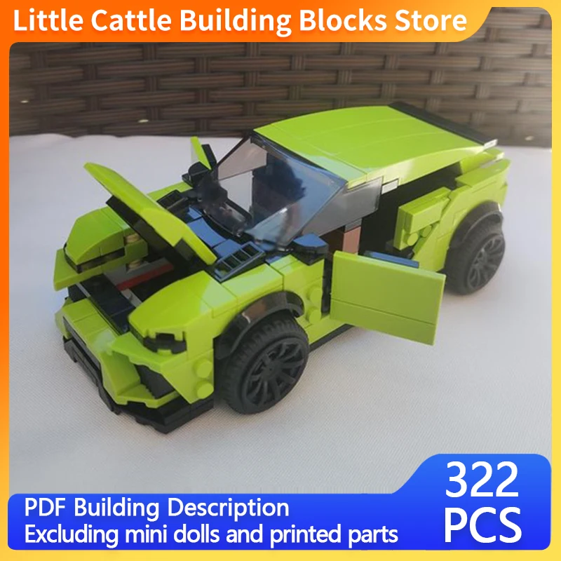 City Car Model MOC Building Bricks Urus High-Performance Luxury SUV Modular Technology Children Holiday Gifts Assemble Toys Suit