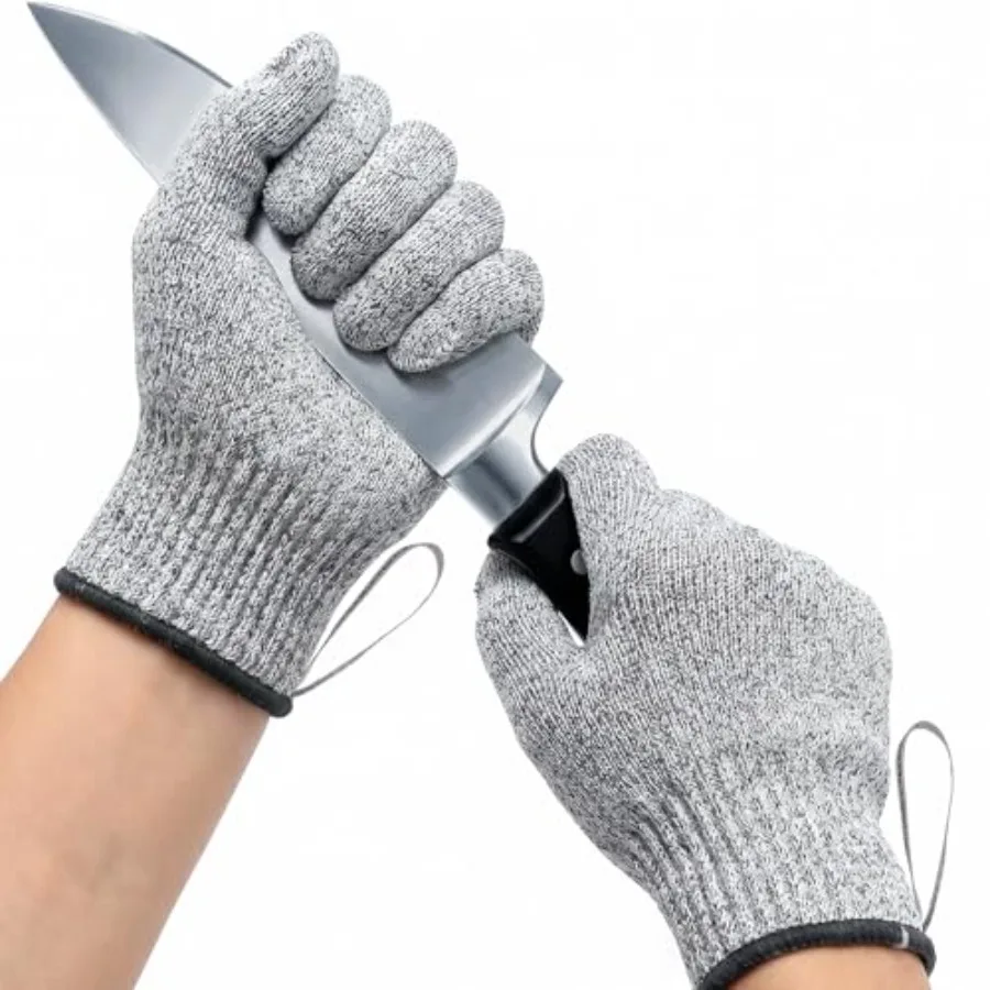 

Cut Resistant Gloves, 1 Pair, Level 5 Food-Grade and Fiberglass-Free Mandoline Gloves for Oyster Shucking and Meat Cutting, Woo