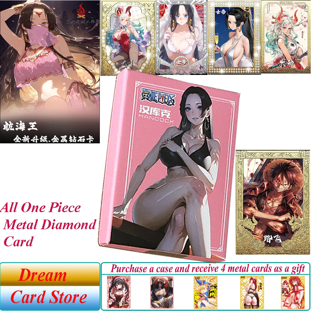 

One Piece Metal Frame Diamond Flash Collection Card Bonfire Creative Studio Nami Boa Hancock Yamato Anime Character Cards