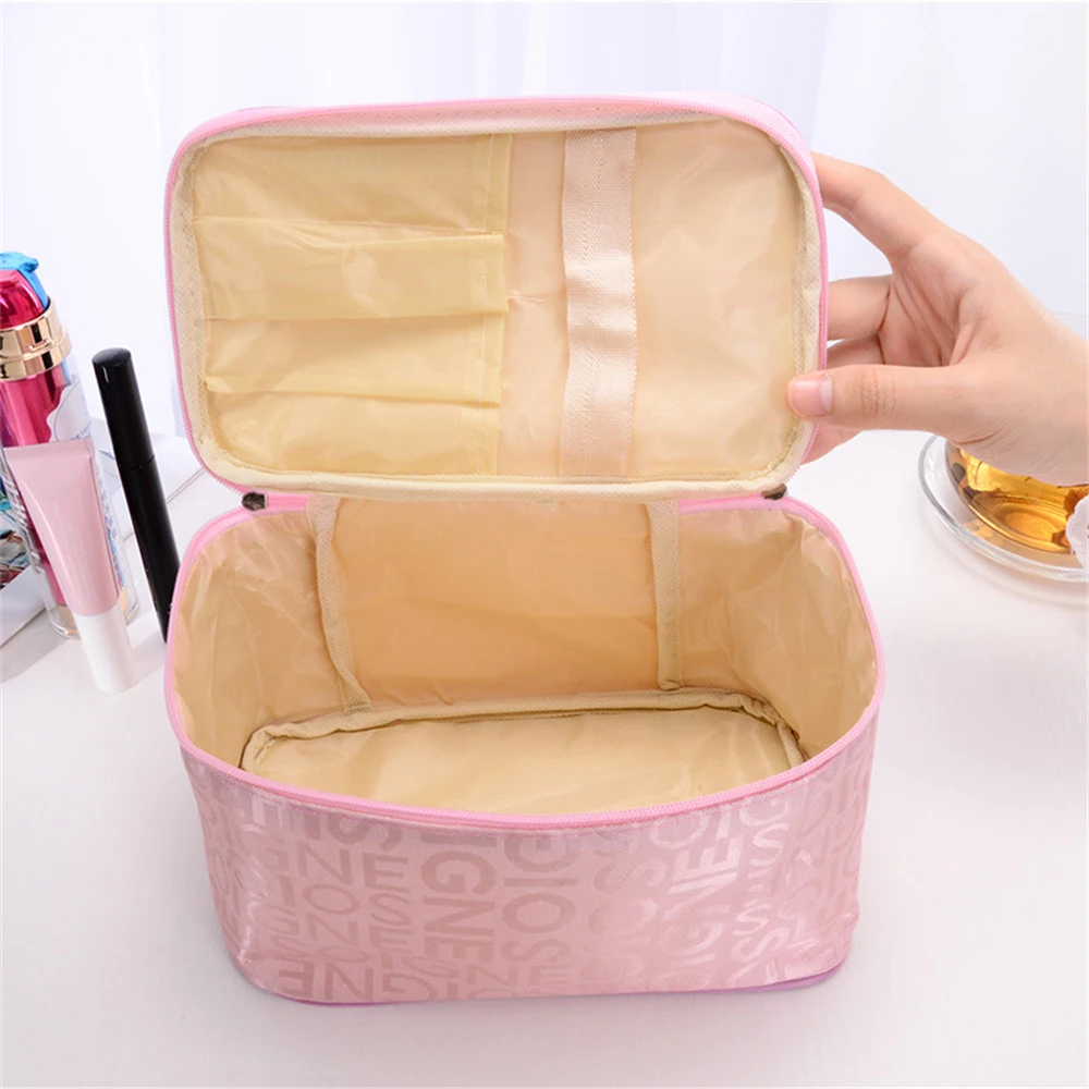 Suitcase Neatly Wired Sturdy And Durable Multiple Colors Available Fabric Storage Bag Portable Makeup Bag Small Size