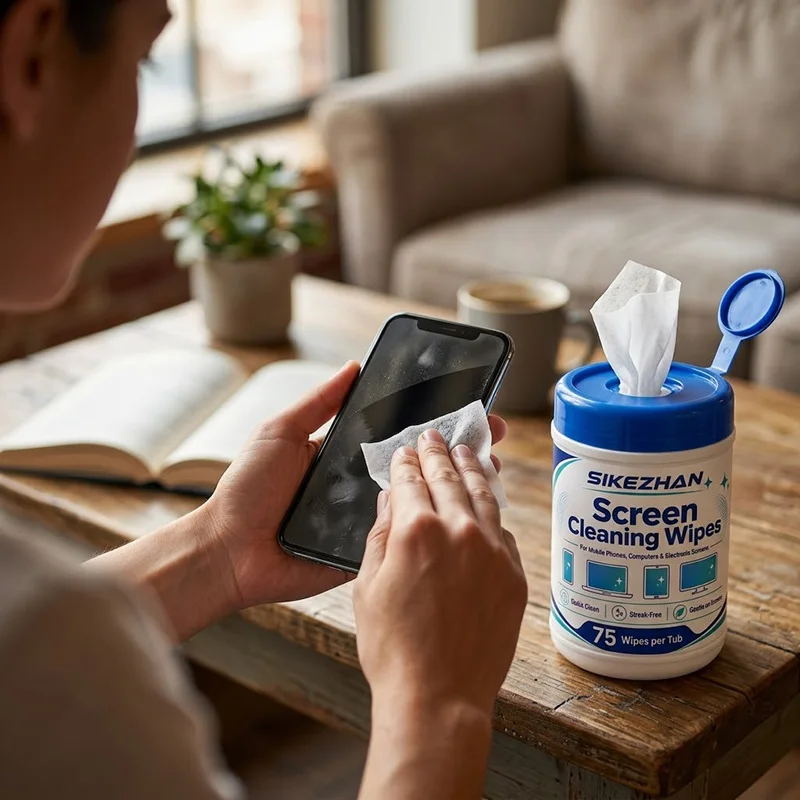 Electronic Screen Wipes 75Pcs, Safe for Phones Laptops Tablets TV Monitors, Gentle Anti-Static Cleaning Cloths for Home Office