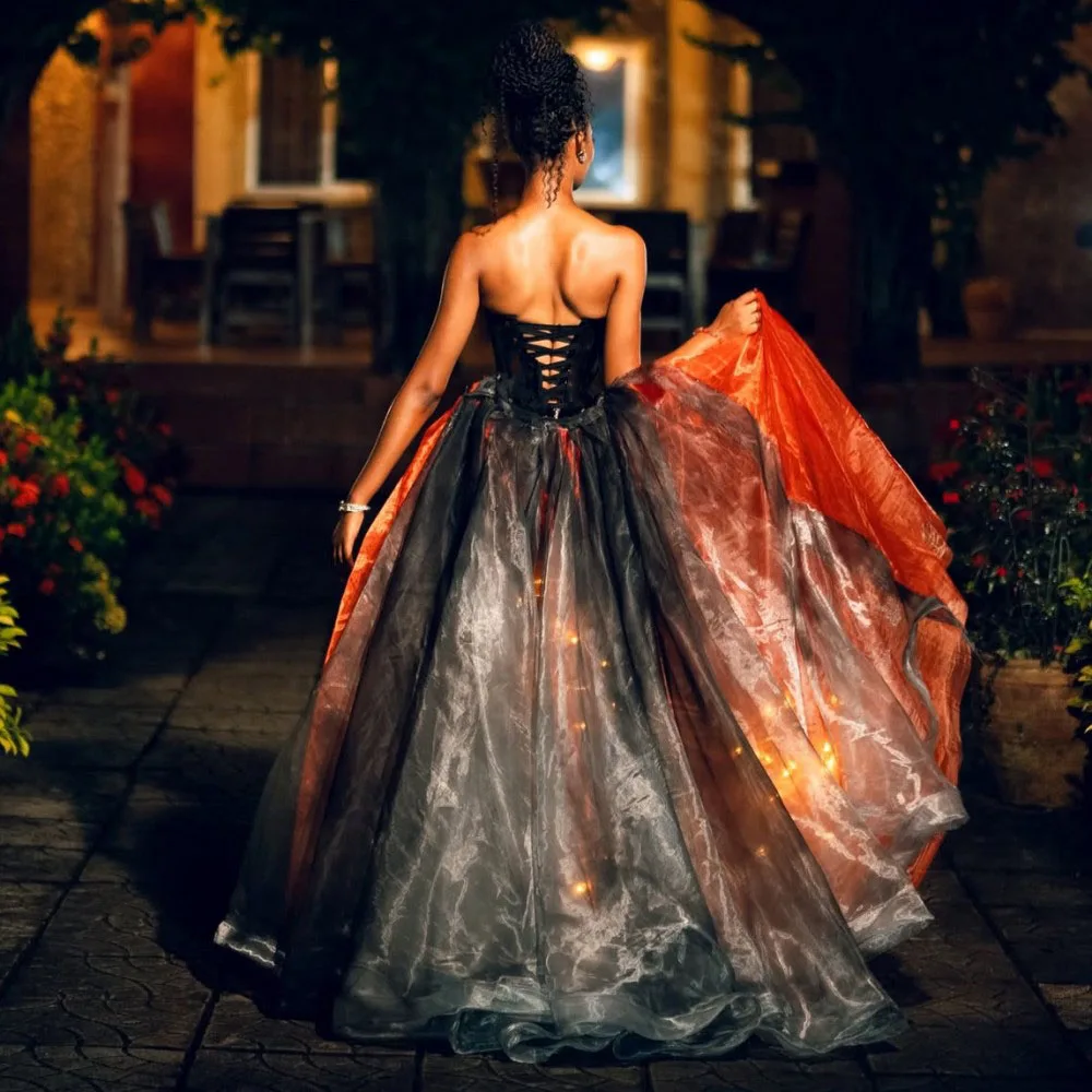 Aso Ebi Mermaid Prom Dresses With Detachable Train Strapless Corset Back Evening Party Dress Black Red Christmas Party Gowns