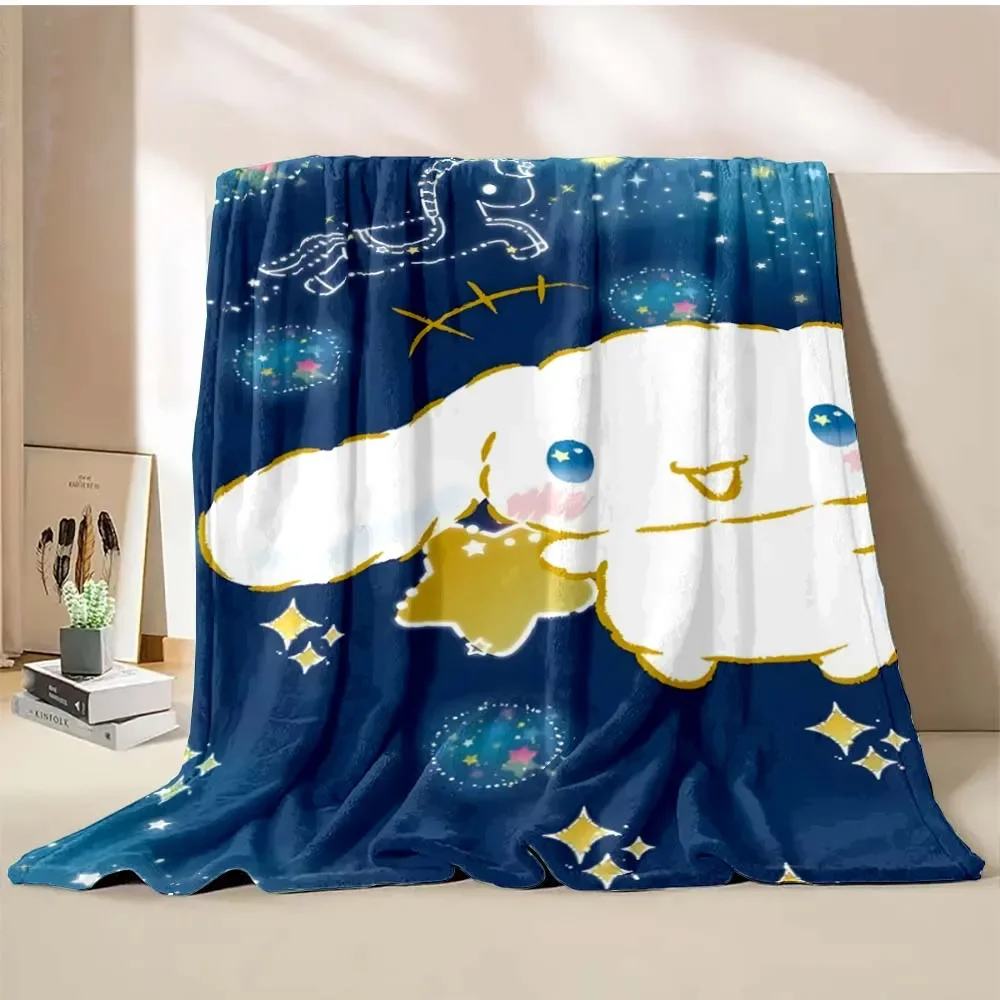 Sanrio cinnamoroll cobertor japonês dos desenhos animados sofá cama capa quatro temporada macio cobertor macio flanela quente lance crianças presente