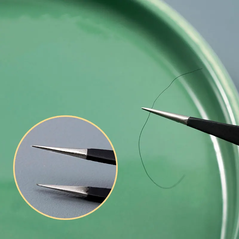 ESD Anti-static Stainless Steel Tweezers Precision Repair Industrial Repair Home Work Model Making Hand Tools Sharp Elbow